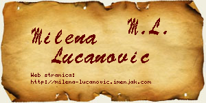 Milena Lučanović vizit kartica